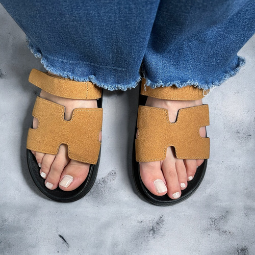 Sandalias Mujer Planas Cómodas Bajas Negras Sin Plataforma