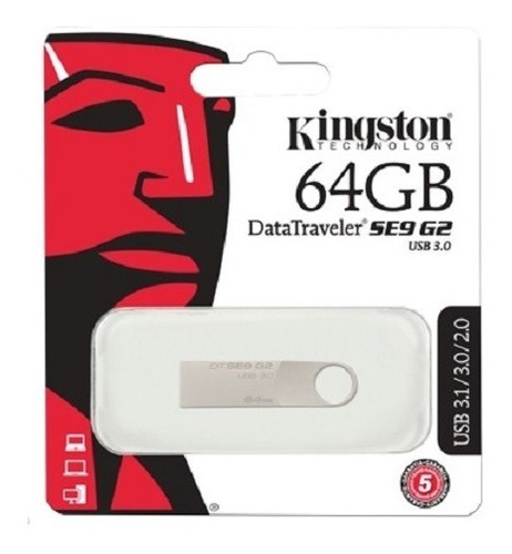 Ltc Memory Flash Kingston 64gb Datatraveler Se9 G2 Usb 3.0