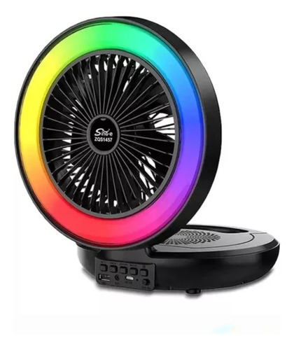 Altavoz Bluetooth Con Ventilador Rgb Multifuncional 3 En 1