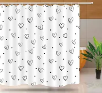 Comprar Cortina De Ducha Corazones Blancos Para San Valentín