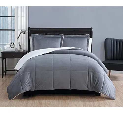 Vcny home micro mink sherpa comforter set hotsell