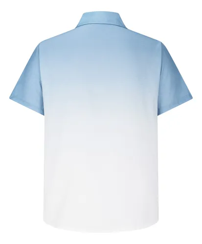 Polera En V Para Hombre, Polera Degradada De Lino De Manga