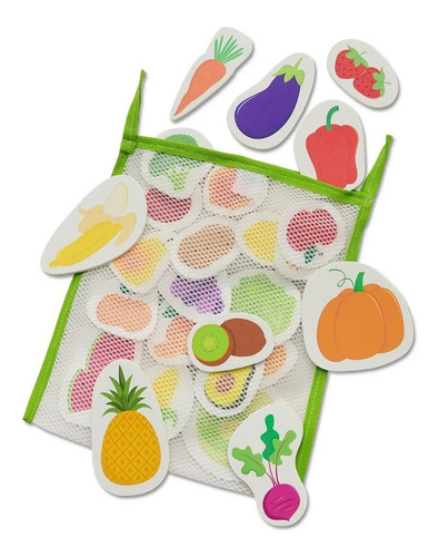 Juego Goma Eva Verduras Al Agua Didácticos Con Bolsa Red