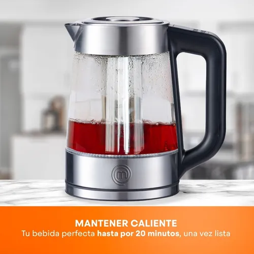 Tetera El ctrica Heat select 1.7l Acero Masterchef By Huk n Color