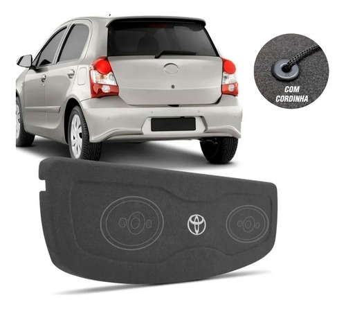 Tampão Porta Malas Toyota Etios Hatch 2017 2018 2019 Grafite