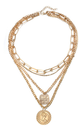 Collar En Forma De S Con Colgante Retro En Forma De Moneda D