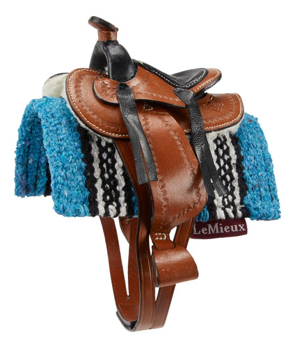 Silla De Montar Lemieux Toy Pony Western Saddle Juguete Educ Negro
