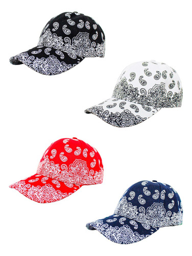 Set 4 Gorras Diferentes Colores Diseño Mandalas Unitalla