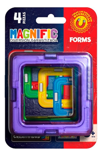 Bloques Magneticos X4 Cuadrados 2420 Magnific Form 