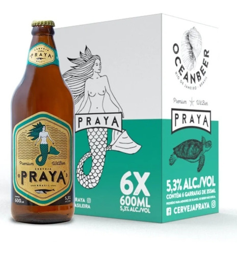 6x Cerveja Praya Witbier Garrafa 600ml