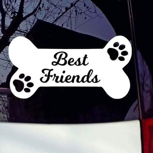 Vinil P/ Auto Amor Animalista Perro Best Friends