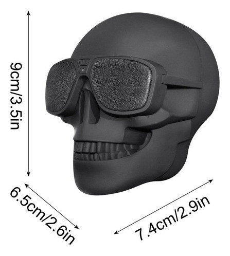 Bocina De Radio Portátil Con Diseño De Calavera