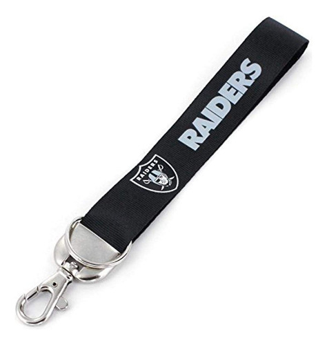 Aminco Nfl Oakland Raiders Deluxe - Llavero De Pulsera, 5