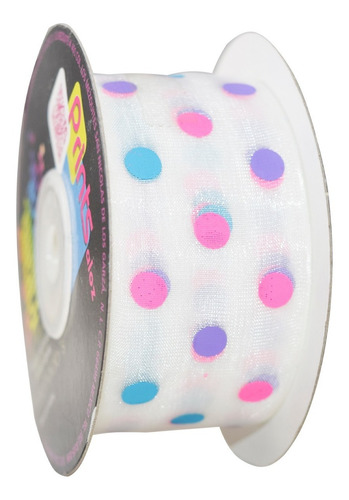 Imagen 3 de 3 de Listón De Organza Estampada De 39mm, Odm 1 1/2