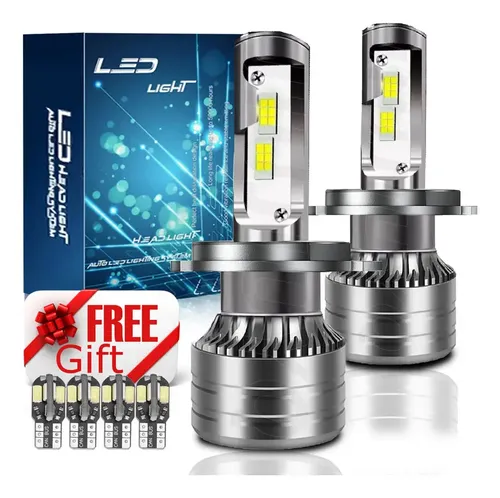 Faro LED Para Coche H4 120W 30000LM Super Brillante Auto 9003/HB2 Mini Proyector De Doble Lente De Haz Alto Y Bajo - AliExprs 34