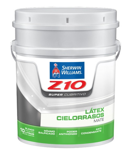 Pintura Mate Cielorrasos Z10 Cubritivo Sherwin Williams 20lt