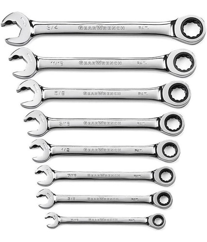 Gearwrench 85599 8piece Sae Juego De Llaves De Boca Abiertas