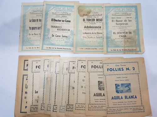 Imagen 9 de 10 de Antiguos Programas Cine 1940 Lote X 52 Roca Unión Mag 56761