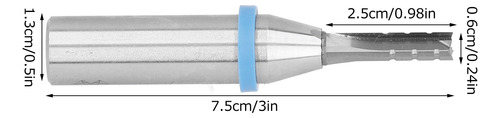 Cortador Broca Router Cnc Fresa 6mm 3 Flautas Para Metal