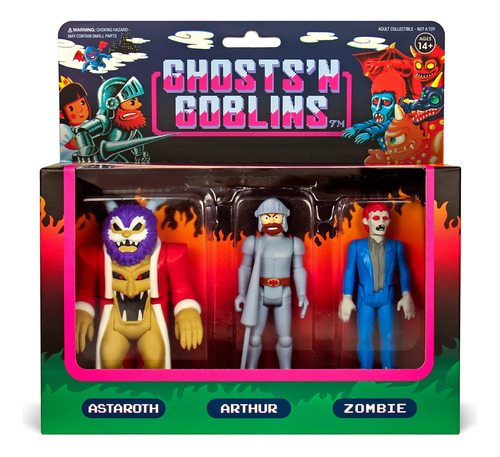 Super7 Ghosts 'n Goblins - Figura De Accion (3 Unidades, 3.9