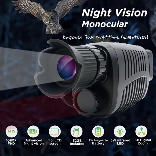 Sheawasy Monocular De Vision Nocturna, Monocular Infrarrojo