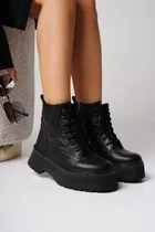 Comprar Botas Mujer Borcegos Plataforma Negros Comodos Plataforma