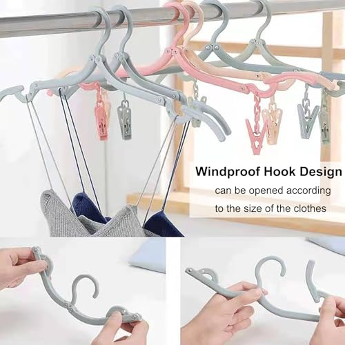 12 Perchas Plegables De Viaje, Perchas De Ropa Plegables De