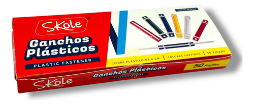 Set 50 Accoclips Para Carpetas 4 Colores Blandos Color Multicolor