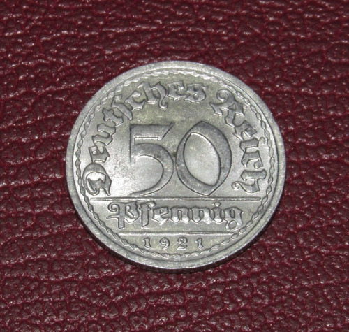 Moneda Alemania 50 Pfennig 1921 Weimar (c85)