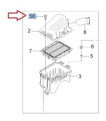 Tornillo Tapa Filtro Aire Matiz Aveo 1.6 2012 - 2018 Gm C/u)