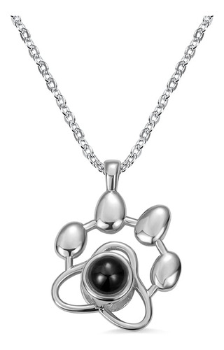 Colgante De Pata De Perro En Plata De Ley Con Foto