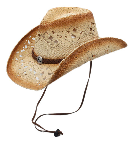 Sombrero De Sol Silver Canyon Sonoma Raffia Straw Cowboy Par