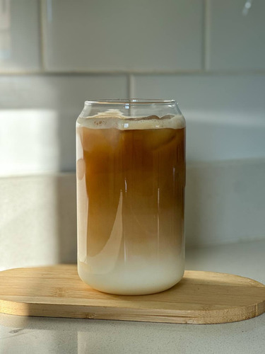 Vaso De Vidrio Estilo Lata 400ml Transparente