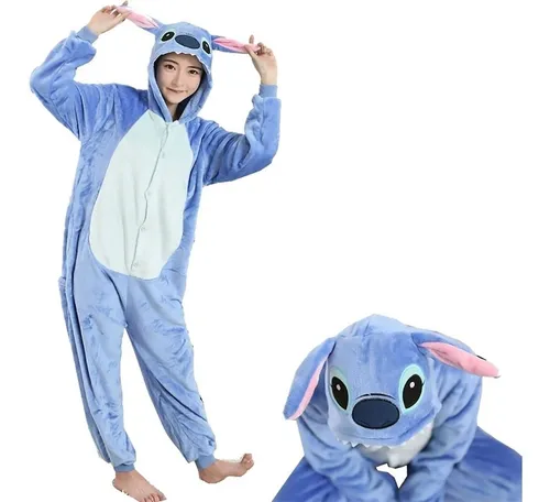 Pijama Enterito Disfraz Stitch Para Niños Y Adultos