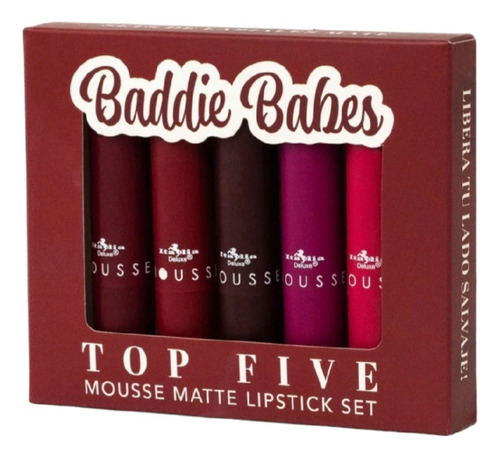 Labiales Mate Top Five Mousse Matte Italia Deluxe