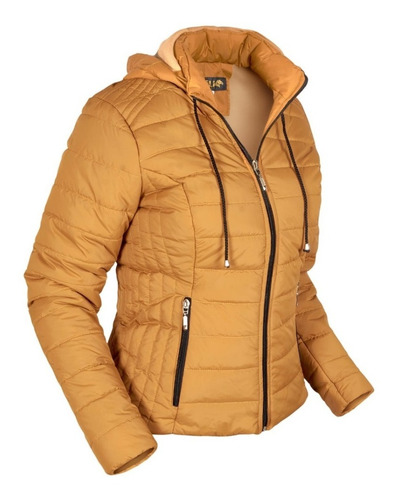 Chaqueta Mujer Capota Impermeable Acolchada Liviana