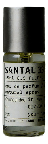 Le Labo Santal 33 Eau de parfum 15 ml