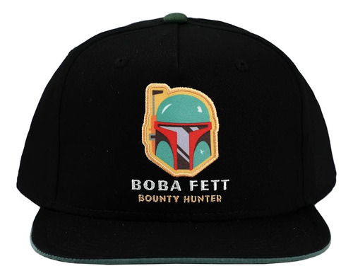 Star Wars Boba Fett Gorra Snapback De Sarga Estampada Y Bord