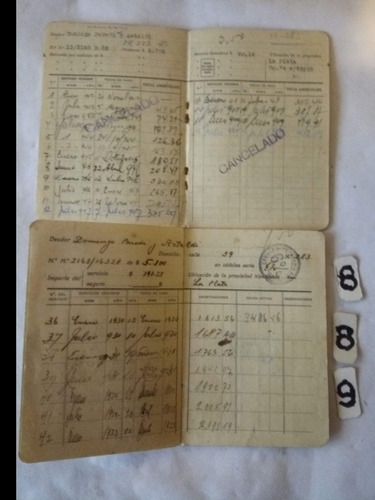 Lote Dos Libretas Pago Bco Hipotecario Nacional Año 1930/42