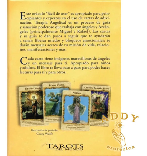 Oráculo Terapia Angelical Incluye Libro + 44 Cartas