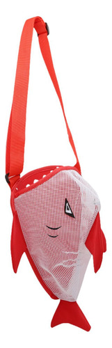 Summer Children Mesh Beach Shell Bag 25x18x15cm Bolsa Rojo