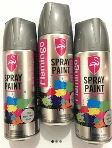 Pintura Gris (silver Plateado) Altas Temperaturas Flamingo  