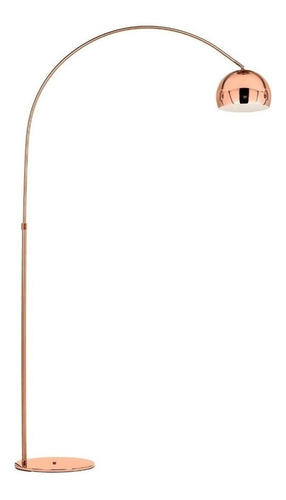 Lampara De Pie Arco Medium Cobre Moderna Apto Led Cuo