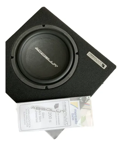 Caixa Mini Slim Subwoofer 8 Pol Amplificada Automotiva | Frete grátis