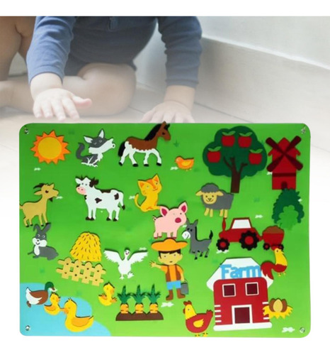 Juguete Educativo De Aprendizaje De Tablero Ocupado Granja