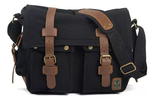 Bolso De Hombre Casual De Viaje Vintage De Lona Con Hombro