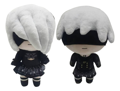 2pcs/set Nier Automata 2b 9s Peluche Muñeca Cumpleaño Regalo