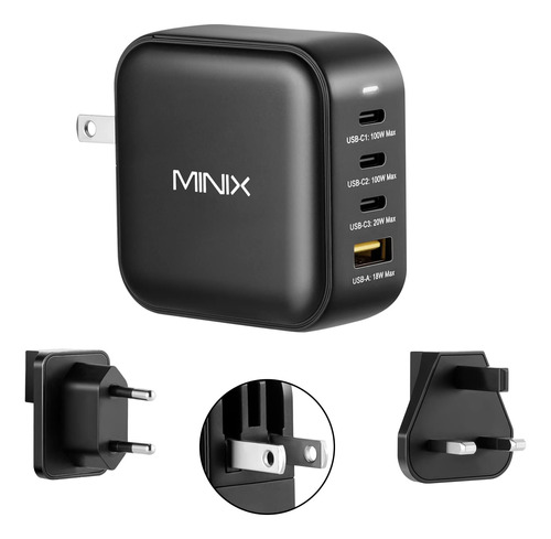 Minix Neo P3 Cargador De Pared Turbo De 4 Puertos Gan De 100