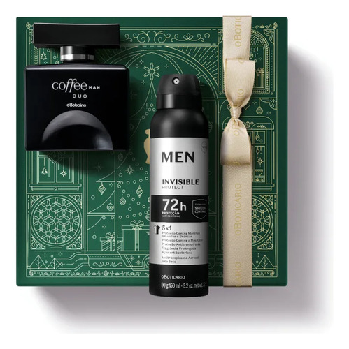 Coffee Man Duo Colônia 100ml + Aerosol Men Invisible 90g