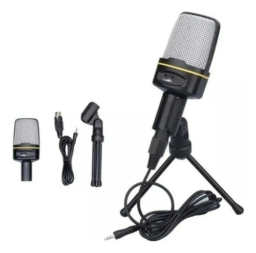 Micrófono de condensador negro omnidireccional Multimedia Sf920